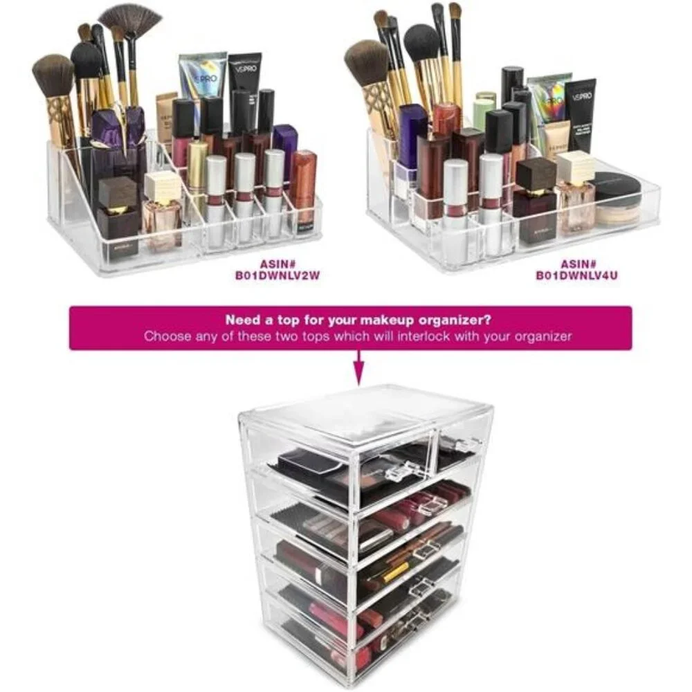 Sorbus Acrylic Makeup Organizer - Organization and Storage Case for Cosmetics
